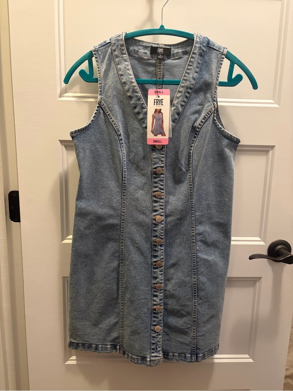 Frye Light Blue Denim Button-Front Dress